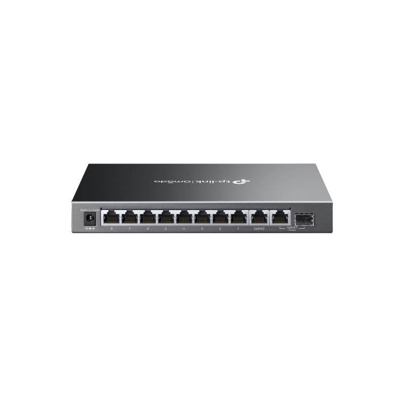 TP-LINK OMADA 10-PORT EASY MANAGED GIGABIT DESKTOP SWITCH, POE+(8), SFP/RJ45(2), 123W, 5YR