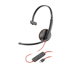 Poly Plantronics Blackwire 3210 UC Mono USB-C Corded Headset