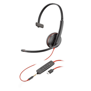 Poly Plantronics Blackwire C3215 UC Mono USB-C & 3.5mm Corded Headset