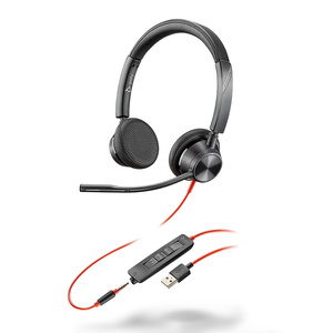 Plantronics Blackwire 3325-M Corded Headset - Binaural - UC Certified - 3.5mm - USB A 