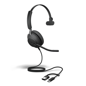 JABRA CORDED EVOLVE2 40 SE MS MONO HEADSET - USB C + A