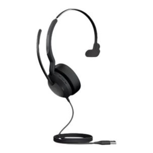 JABRA Evolve2 50 Mono Wired Headset - UC Certified - Active Noise Cancelling Air Comfort Clearvoice - USB A