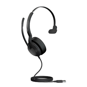 JABRA Evolve2 50 Mono Wired Headset - Microsoft Teams & Open Office Certified - Active Noise Cancelling Air Comfort Clearvoice - USB A