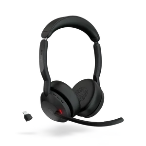 Jabra Evolve2 55 MS Stereo Bluetooth Headset w Link 380 USB-C