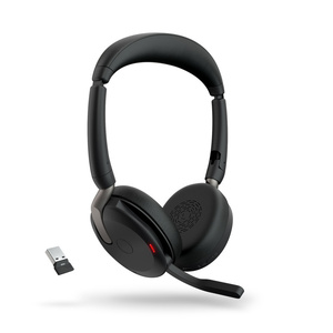 JABRA Evolve2 65 Flex Stereo Wireless Headset - UC Certified - Collapsible - Active Noise Cancelling - Dual Foam - USB A