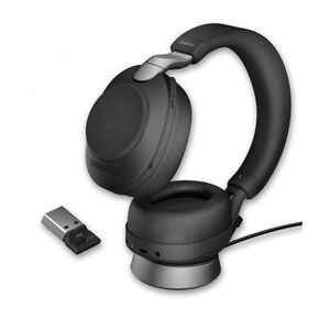 Jabra Evolve2 85 MS Stereo Wireless Headset w Charging Stand, USB-A