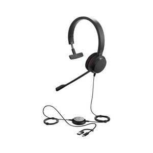 JABRA Evolve 20 SE Mono Wired Headset - Microsoft Teams & Open Office Certified - InLine Controller - Prof Grade Mic - Premium Audio - USB C + A