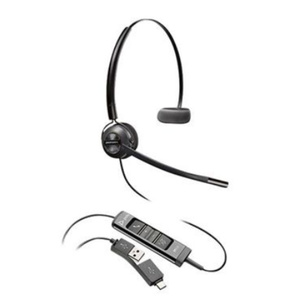 Plantronics EncorePro EP545 Corded Headset - Mono - UC Certified - Convertible - USB A + C