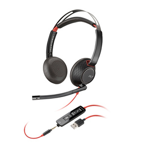 HP Poly Blackwire C5220 Corded Headset - Stereo - UC - USB A - 3.5mm - Soft Packaging