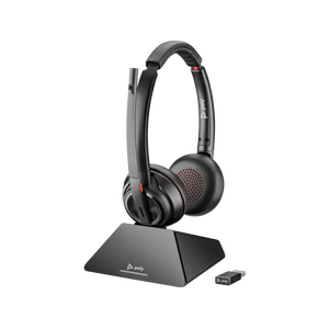 Plantronics Savi S8220-M Wireless Headset - Stereo - UC Certified - OTH - USB A - SFB - PC
