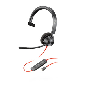 Blackwire 3310 Corded Headset - Mono - UC - USB C - Including USB-A Adaptor