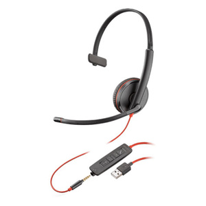 HP Poly Blackwire 3215 UC Mono USB-A & 3.5mm Corded Headset
