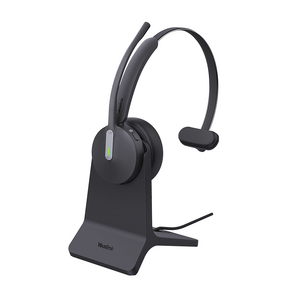 Yealink (BH70) Wireless Headphone - Mono - MS Certified - Bluetooth - with Charging Stand - BT51 - Black- USB C + A Adapter