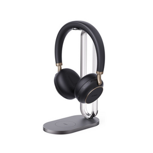 Yealink (BH76 Plus) Wireless Headphones - Stereo - MS Certified - Active Noise Cancelling - Charge Stand - Black - USB C Native - USB C + A Adapter