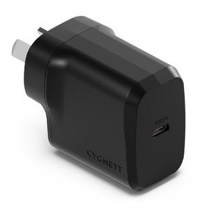 Cygnett PowerPlus 25W USB-C PD Fast Wall Charger - Black