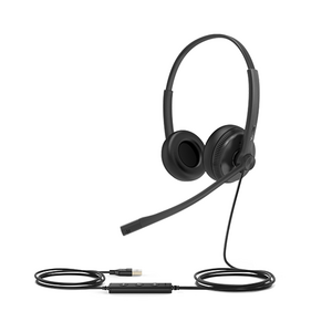 Yealink (UH34-lite) Wired Headphones - Dual - MS Certified - Active Noise Cancelling Microphone - Foam Cushion - USB A - FW
