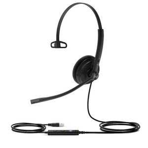 Yealink (UH34) Wired Headphones - Mono - MS Certified - Active Noise Cancelling Microphone - USB A