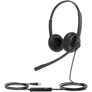 Yealink (UH34) Wired Headphones - Dual - MS Certified - Active Noise Cancelling Microphone - 3.5mm - USB A