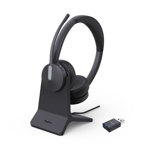 Yealink (WH64) DECTHybrid Headphones - Stereo - MS Certified - Bluetooth - WDD60 DECT Dongle - Charging Stand