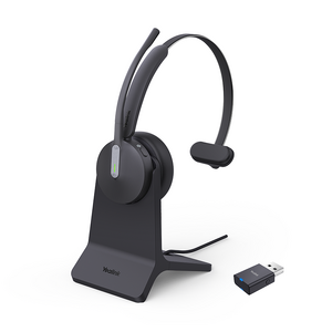 Yealink (WH64) Hybrid DECT Headphones - Mono - MS Certified - Bluetooth - with WDD60 Dongle and Charging Stand