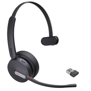 YEALINK HYBRID WIRELESS (WH64)MS MONO BLUETOOTH/DECT HEADPHONES + WDD60 DECT DONGLE, NO BASE
