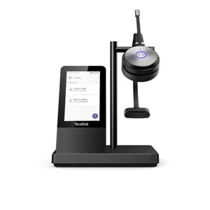 Yealink (WH66) Wireless DECT Headphones - Mono - MS Certified - 4" Touch Screen Base - Speakerphone