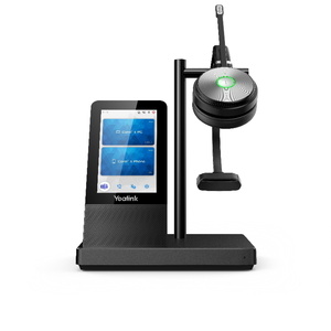 Yealink (WH66) Wireless DECT Headphones - Mono - UC Certified - 4" Touch Screen Base - Speakerphone