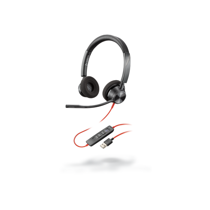 Poly Plantronics Blackwire 3320 UC Stereo USB-A Corded Headset