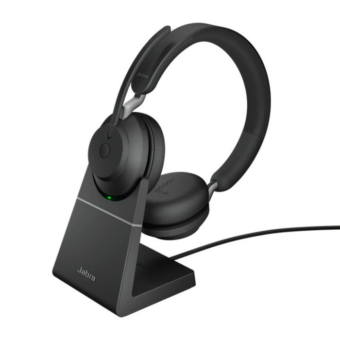 Jabra Evolve2 65 - MS - Stereo - Black Link 380 - USB A and Charging Stand USB A
