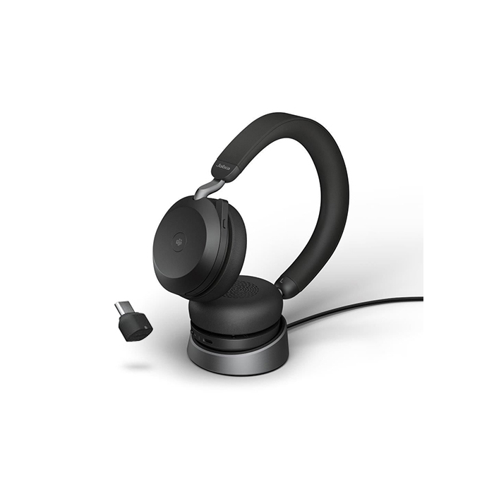 Jabra Evolve2 75 MS Stereo Headset, USB-C with Charging Stand