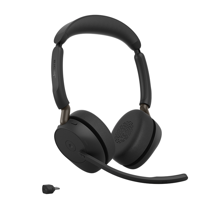 Jabra Wireless Evolve3 65 Headset-UC-Stereo-Bluetooth-ANC+Link390-USB A