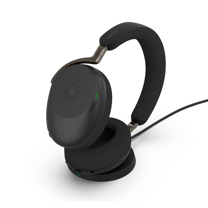 Jabra Wireless Evolve3 85 Headset - MS - Stereo - Bluetooth - Active Noise Cancelling - w/Wireless Charging Pad - Link390C