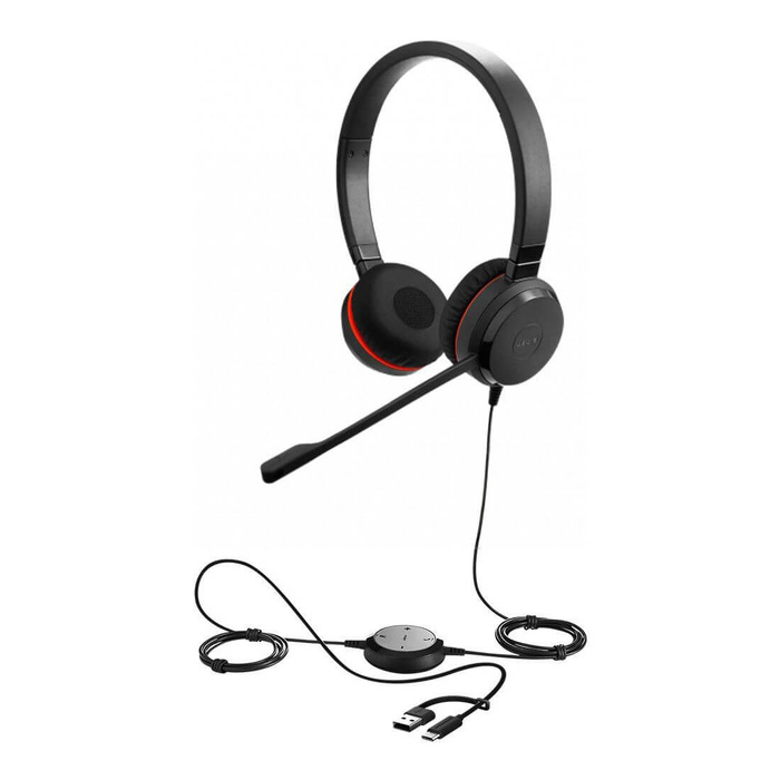 JABRA CORDED EVOLVE 20 UC STEREO SE HEADSET,USB-A/C