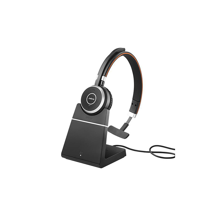 Jabra EVOLVE 65 SE MS Mono Wireless Headset + Charging Stand W 380A USB Dongle