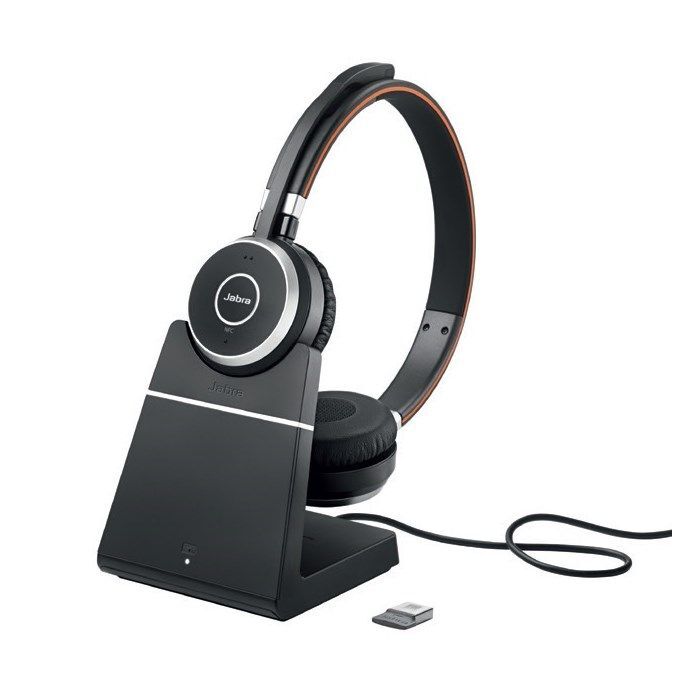 Jabra EVOLVE 65 SE MS Stereo Headset w Charging Stand w 380A USB Dongle