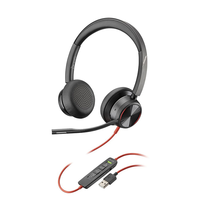 HP Poly Blackwire 8225-M USB-A Corded Headset ANC 