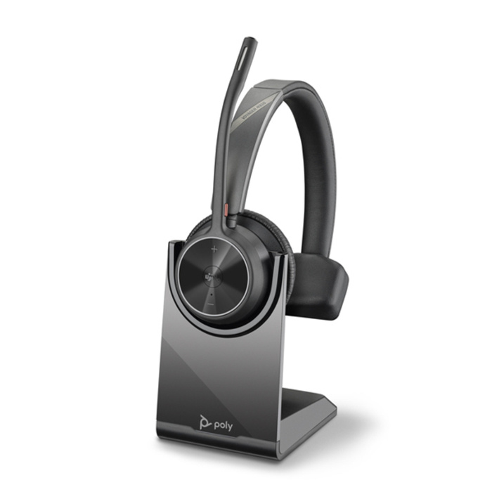 Voyager 4310 Wireless Headset - Monaural - UC Certified - Bluetooth - Charging Stand - USB A - with BT700 Adapter