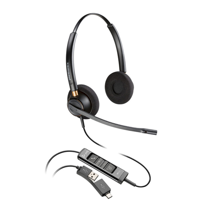 EncorePro EP525 Headset - Stereo - UC Certified - USB A + C - with Inline Controls