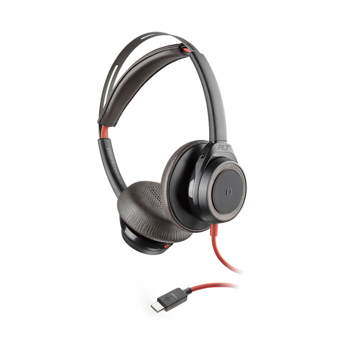 Plantronics Blackwire 7225 Corded Headset - Stereo - UC Certified - Active Noise Cancelling - USB A - Black 
