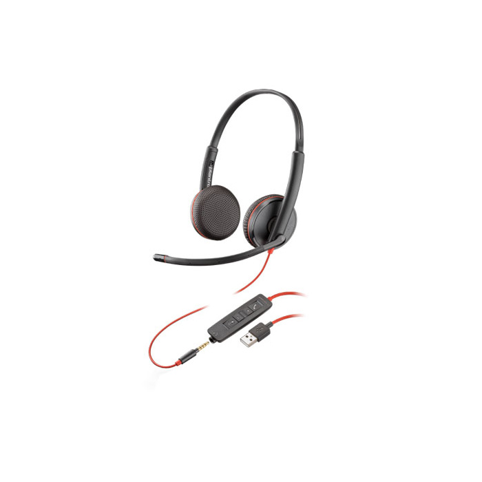 HP Poly Blackwire 3225 UC Stereo USB-A Corded Headset