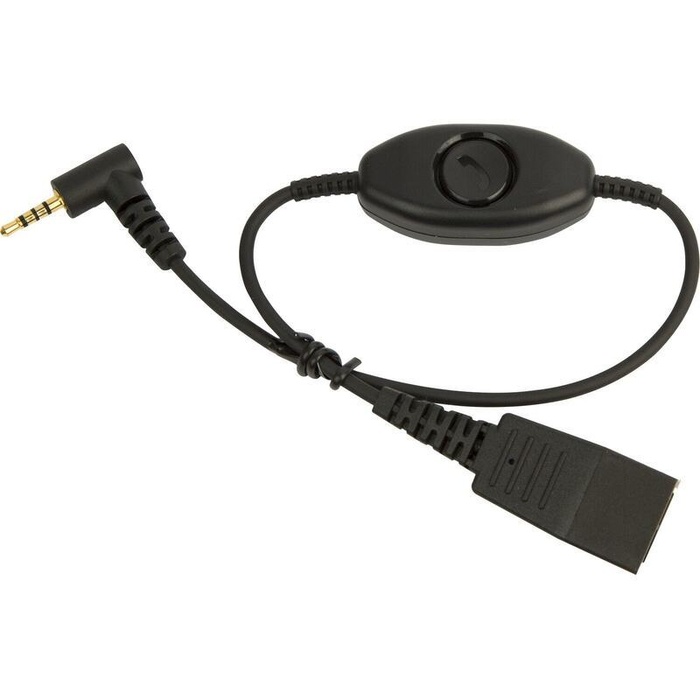 JABRA QD TO 2.5MM STRAIGHT CORD WITH PUSH TO TALK, 0.5M