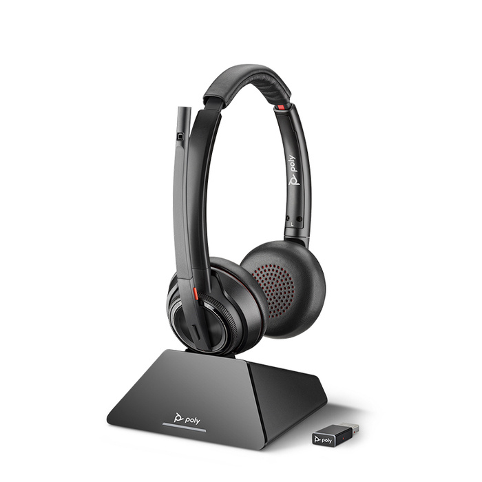 Plantronics Savi S8220 Wireless Headset - Stereo - UC Certified - OTH - USB A - PC