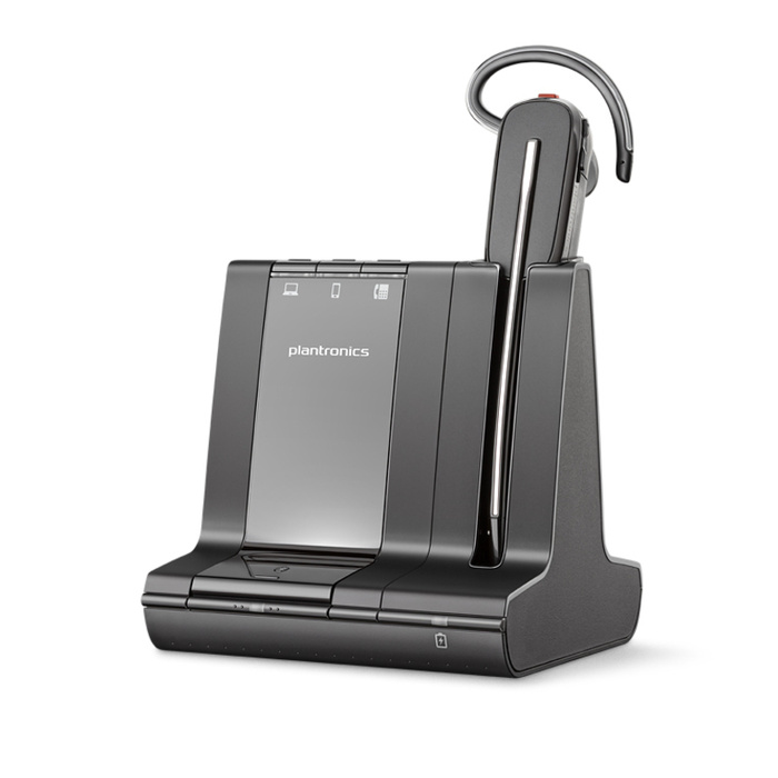 Plantronics Savi S8240-M Office, Convertible Wireless Dect Headset, PC/Deskphone/Bluetooth