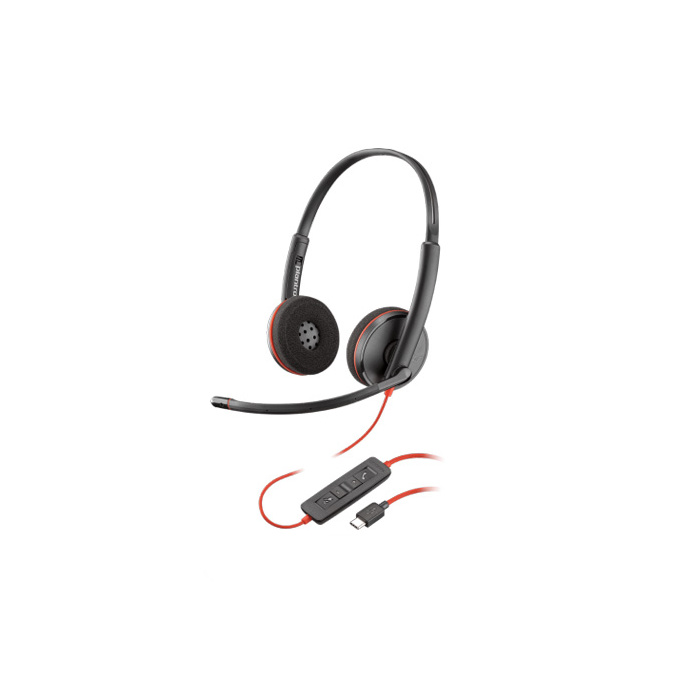 Poly Plantronics Blackwire 3220 UC Stereo USB-C Corded Headset