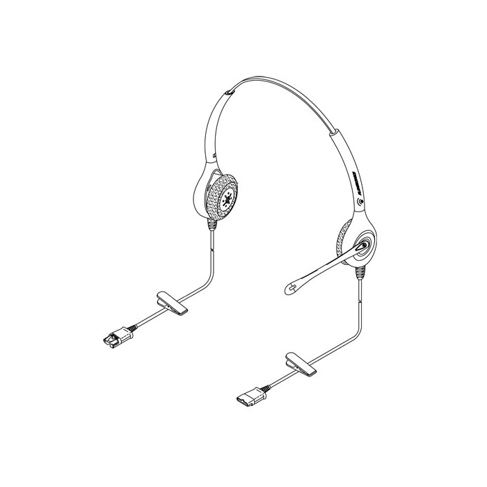 Poly Plantronics H251N-Visual impaired headset w/monitor Assy
