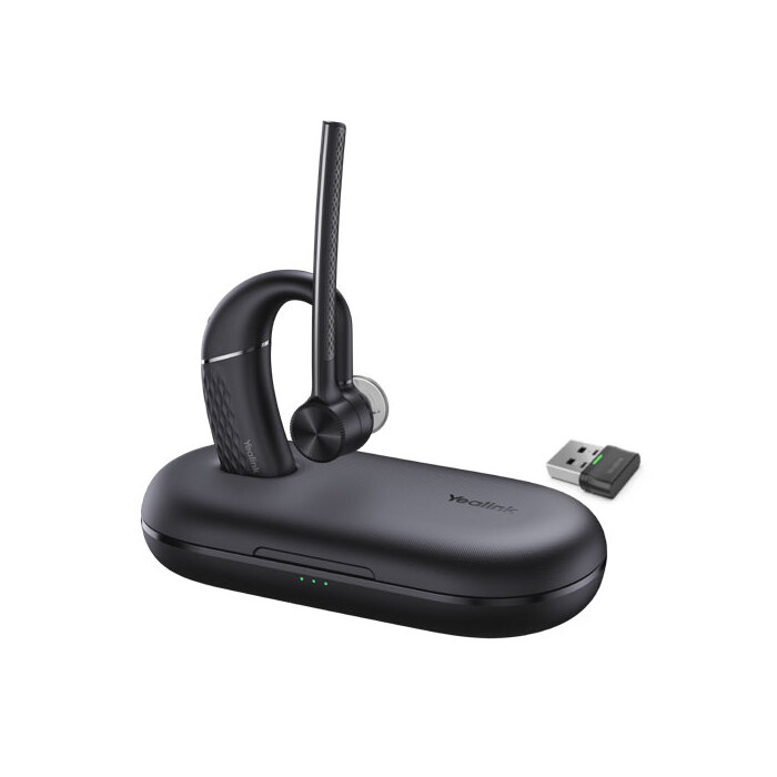 Yealink BH71 Pro MS Over the Ear Bluetooth Headset w charge case, dongle				