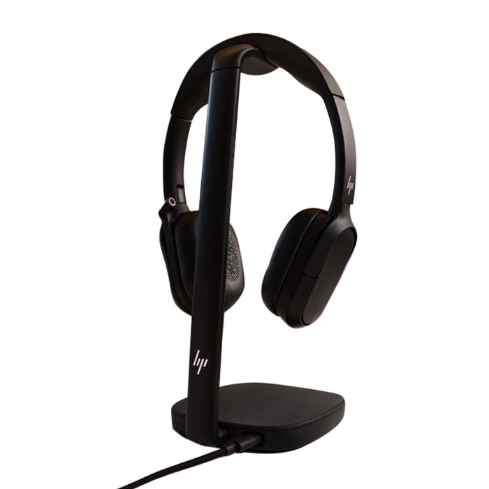 HP Poly Focus 625  Bluetooth Headset - Stereo - Active Noise Cancelling - BT700 USB C Dongle w/ USB A Adapter - Stand