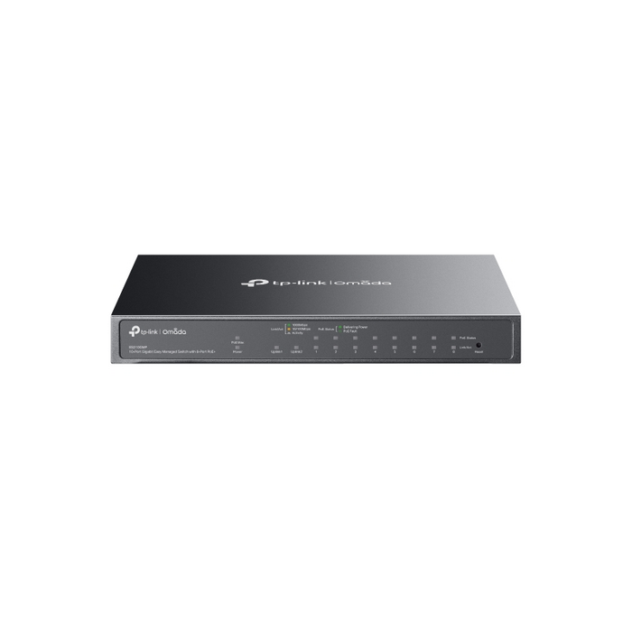TP-LINK OMADA 10-PORT EASY MANAGED GIGABIT DESKTOP SWITCH, POE+(8), SFP/RJ45(2), 123W, 5YR