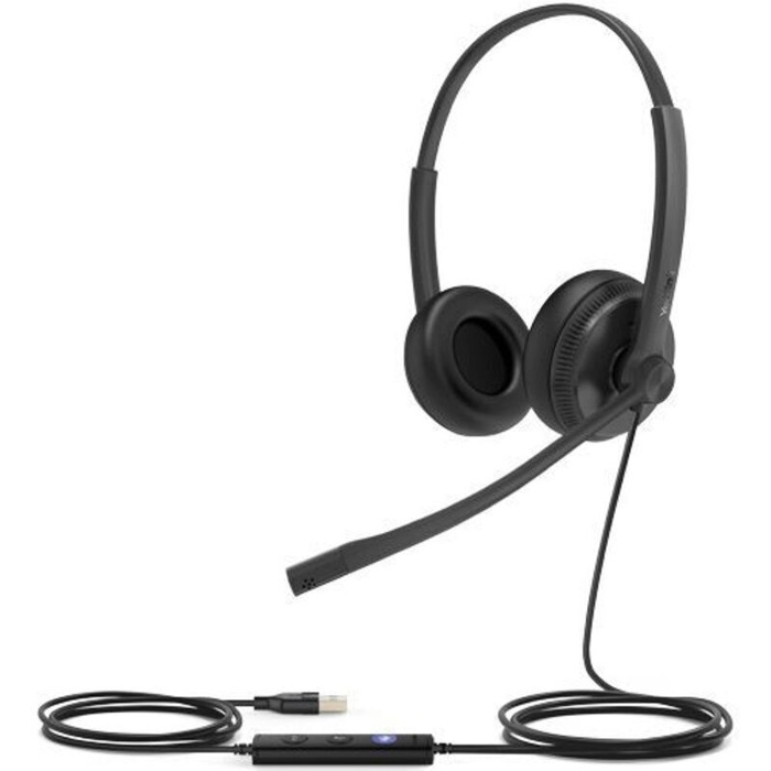Yealink (UH34 SE) Wired Headphones - Stereo - MS Certified - USB A - with Bonus USB A + C Adapter