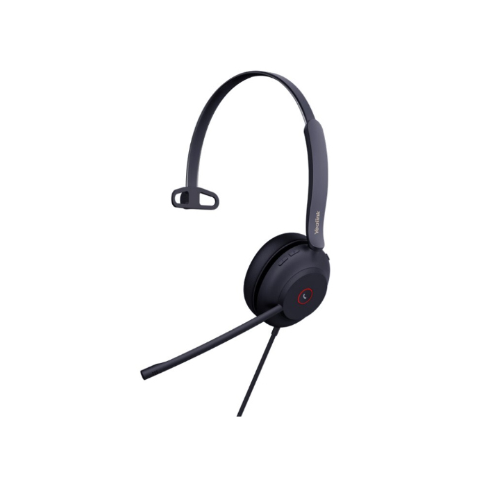 Yealink UH37 Mono MS Teams Wired Mono Headset USB-C with USB-A Adapter
